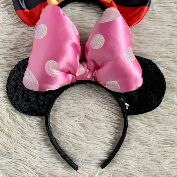 Sparkly Minnie Mouse Ears with Bow Bundle/Lot •EUC - Picture 4 of 6